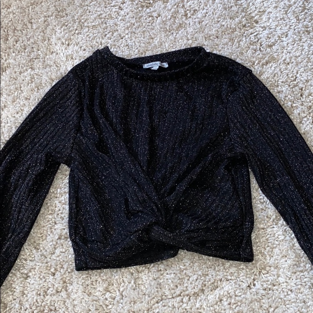 Sparkly black shirt from Charlotte Russe
